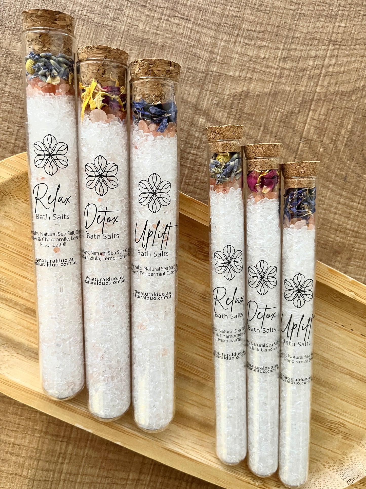 Botanical Bath Salt Mini Tubes x 9