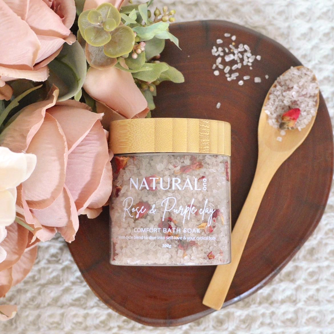 COMFORT Self-love Bath Soak - Rose & Purple Clay x 3