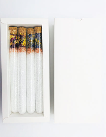 Spa in a Box Gift set - 4 Bath Salts tubes - White Label